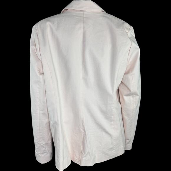 Lawrence Zarian Blazer Large Pink NWOT BEAUTIFUL Notch Collar Lined Cotton - Picture 7 of 13